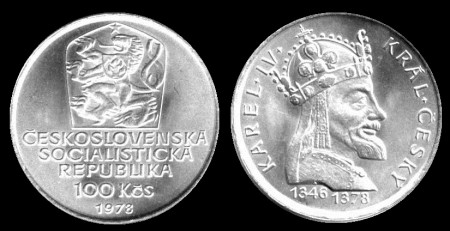 1978 - 600. výročie úmrtia Karla IV.